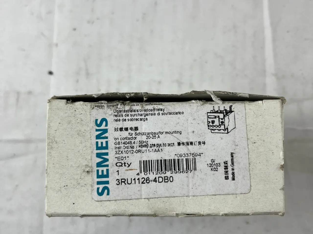 Billede 3 - Siemens 3RU1126‑4DB0 SIRIUS Thermal Overload relæ