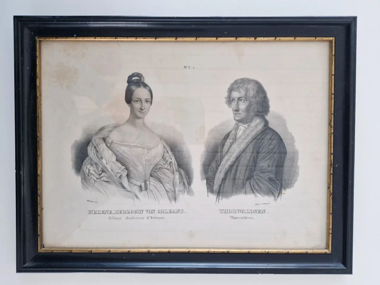 Billede 1 - Litigrafi: Hertuginden af Orléans og Thorvaldsen 