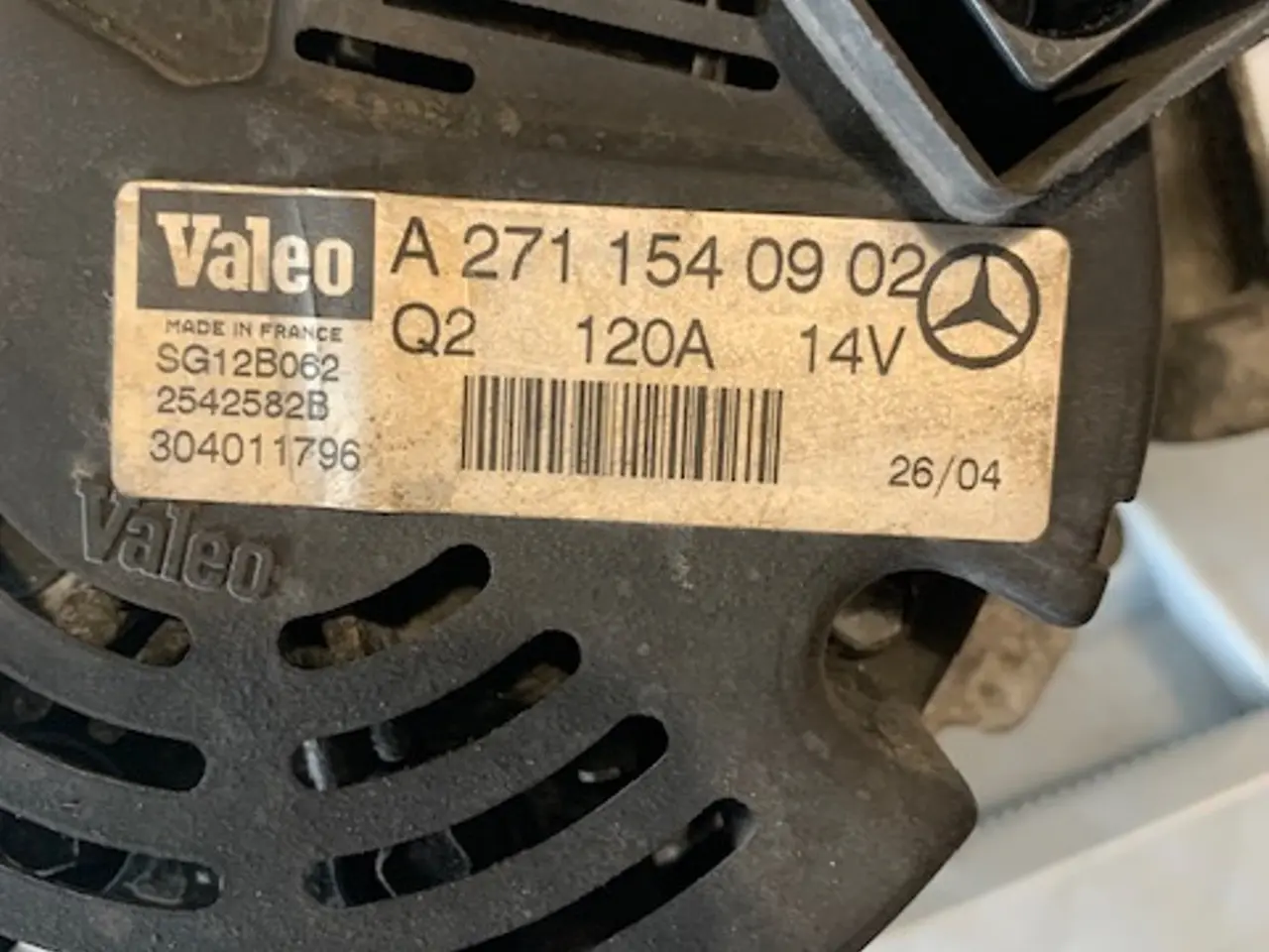 Billede 1 - GENERATOR fra Mercedes Benz 