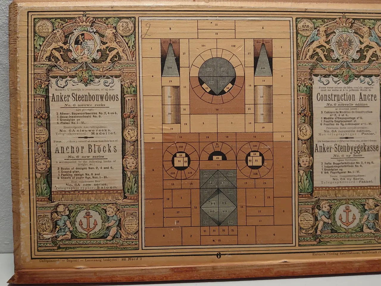 Billede 7 - Antikt stenbyggesæt. Richters ca 1900,serie 6