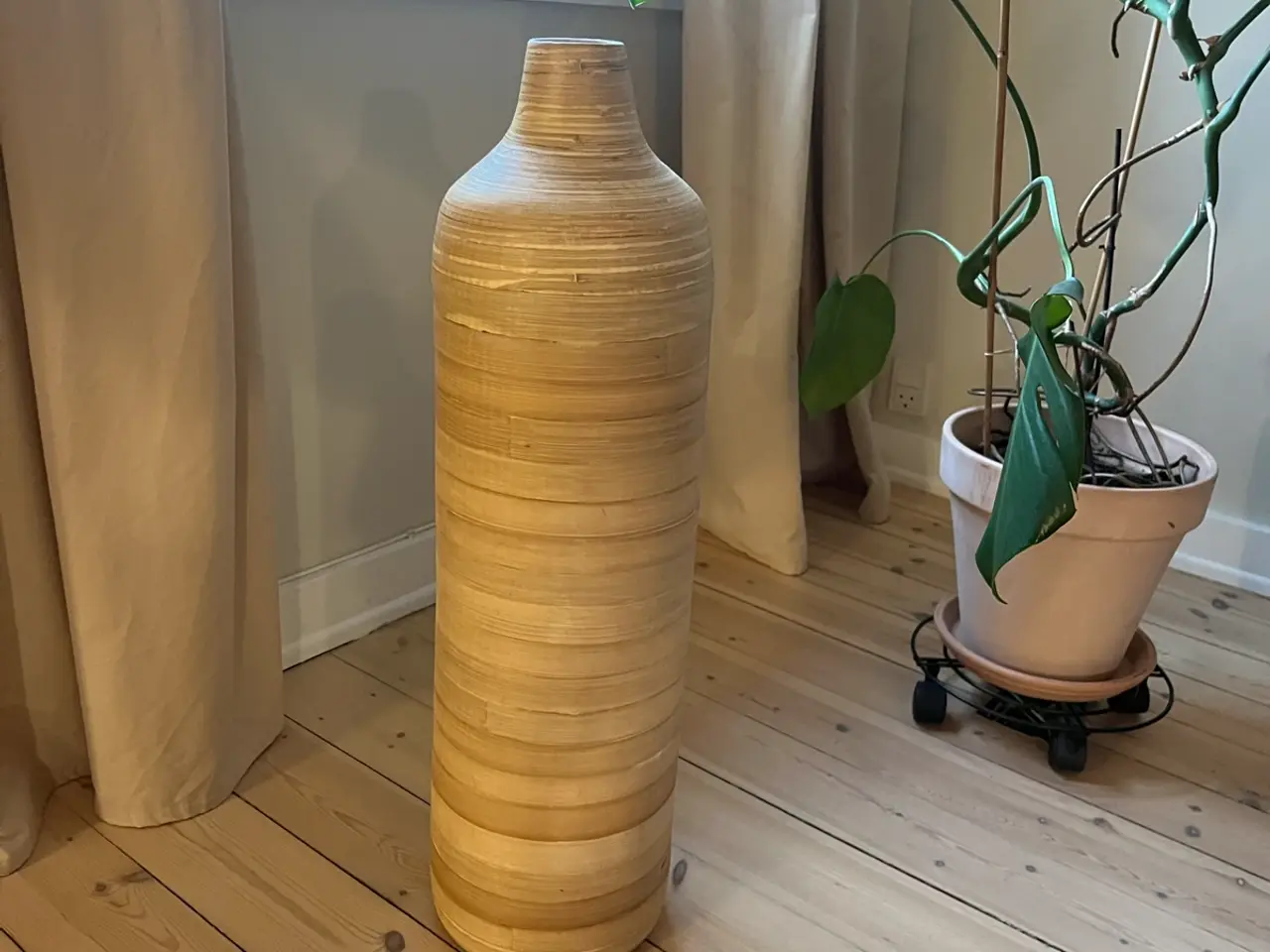 Billede 3 - Stor bambusvase 