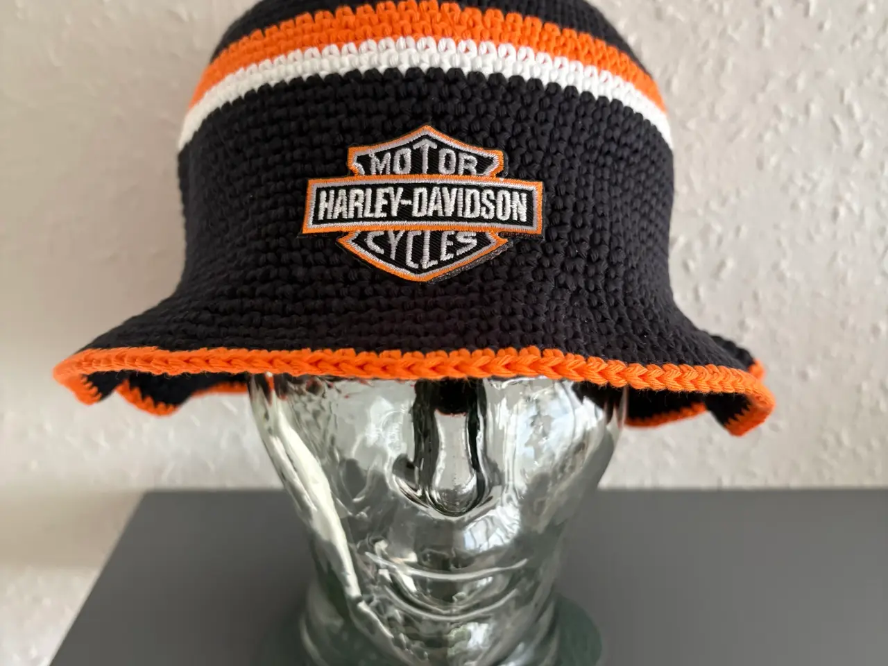 Billede 1 - Hæklet Harley Davidson bøllehat