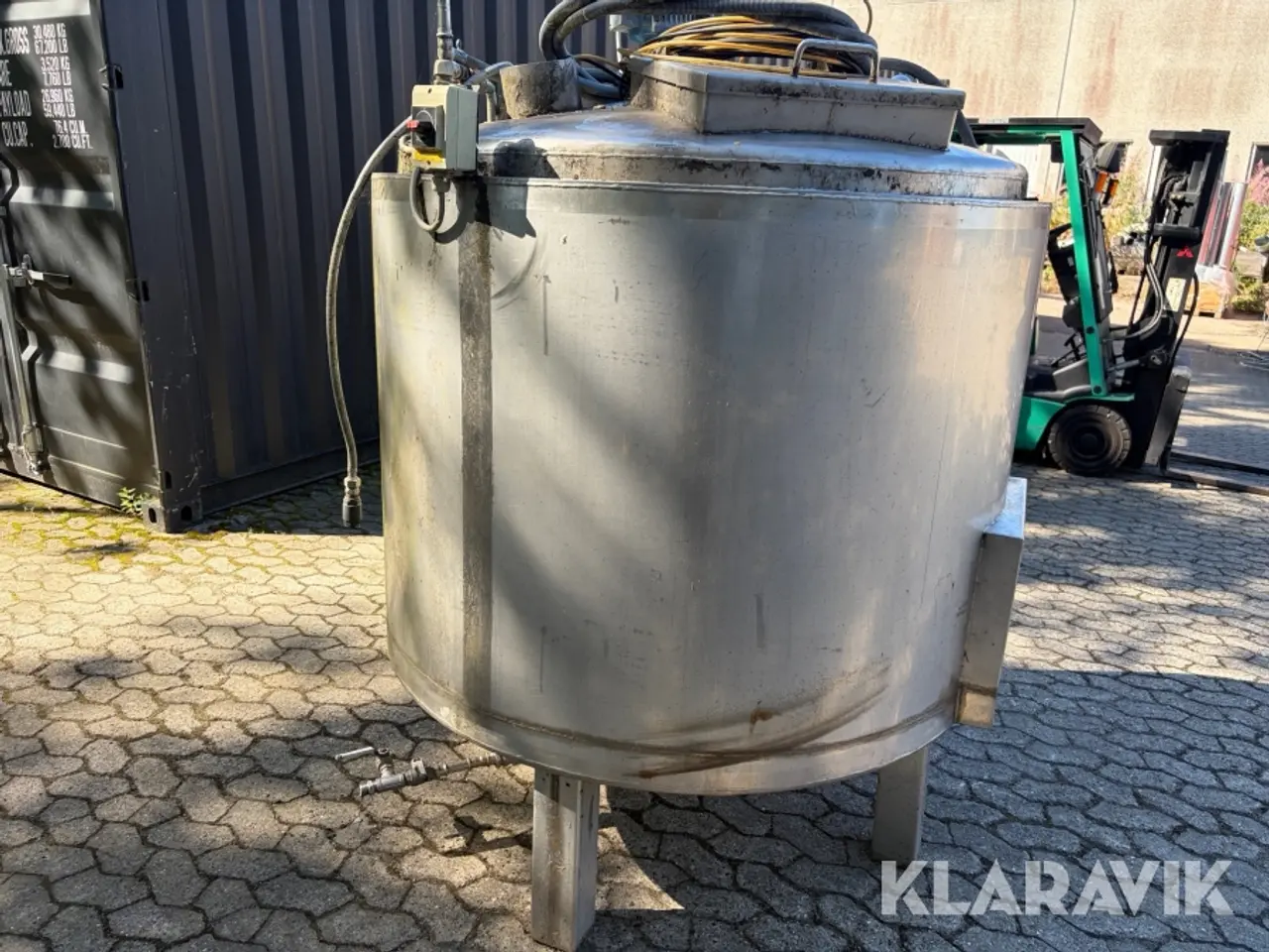 Billede 4 - Rustfri tank til mejeriprodukter 1000 Liter blandetank