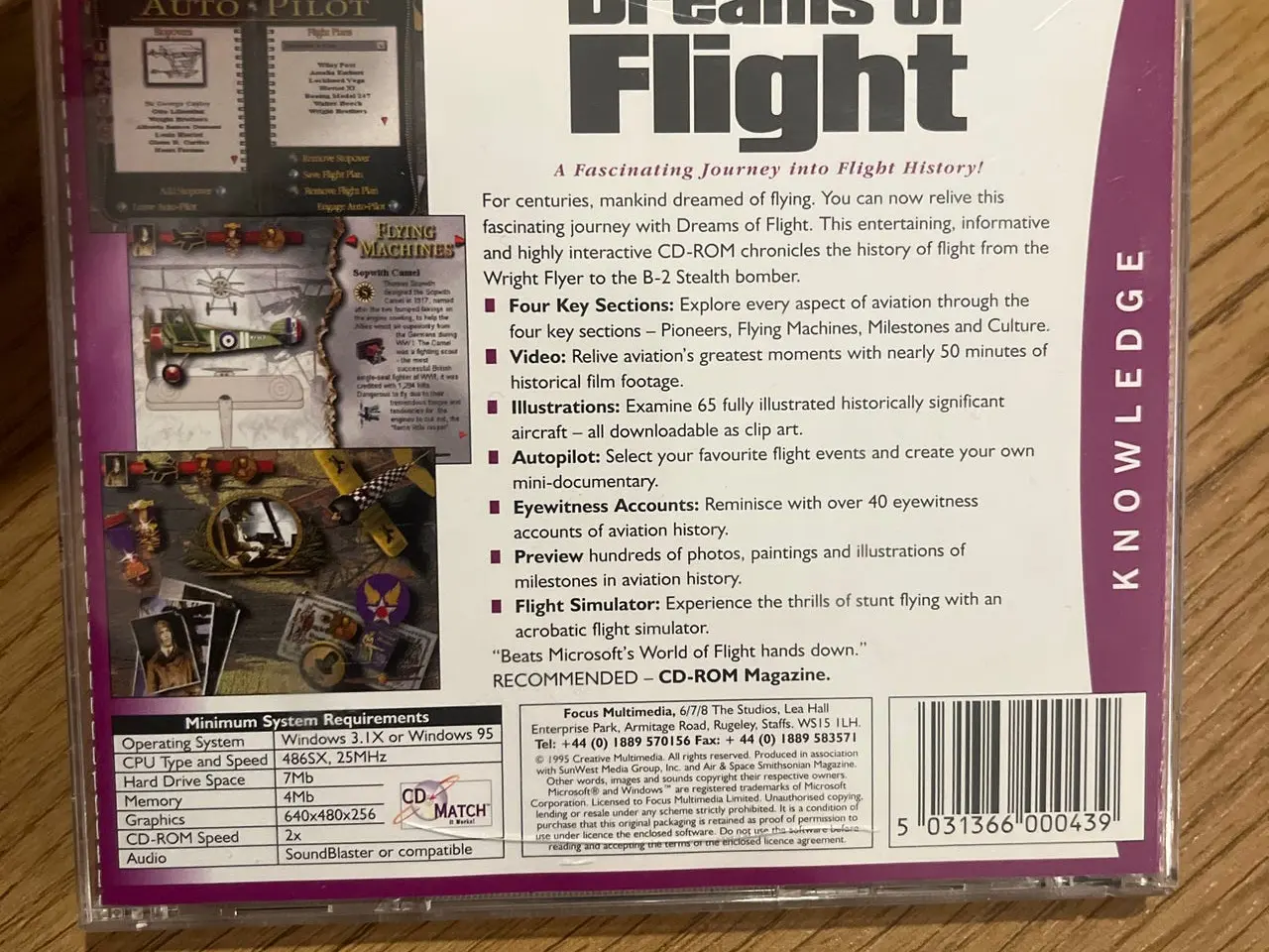 Billede 2 - Air & Space Smithsonian Dreams of Flight PC-spil (Windows CD-ROM)