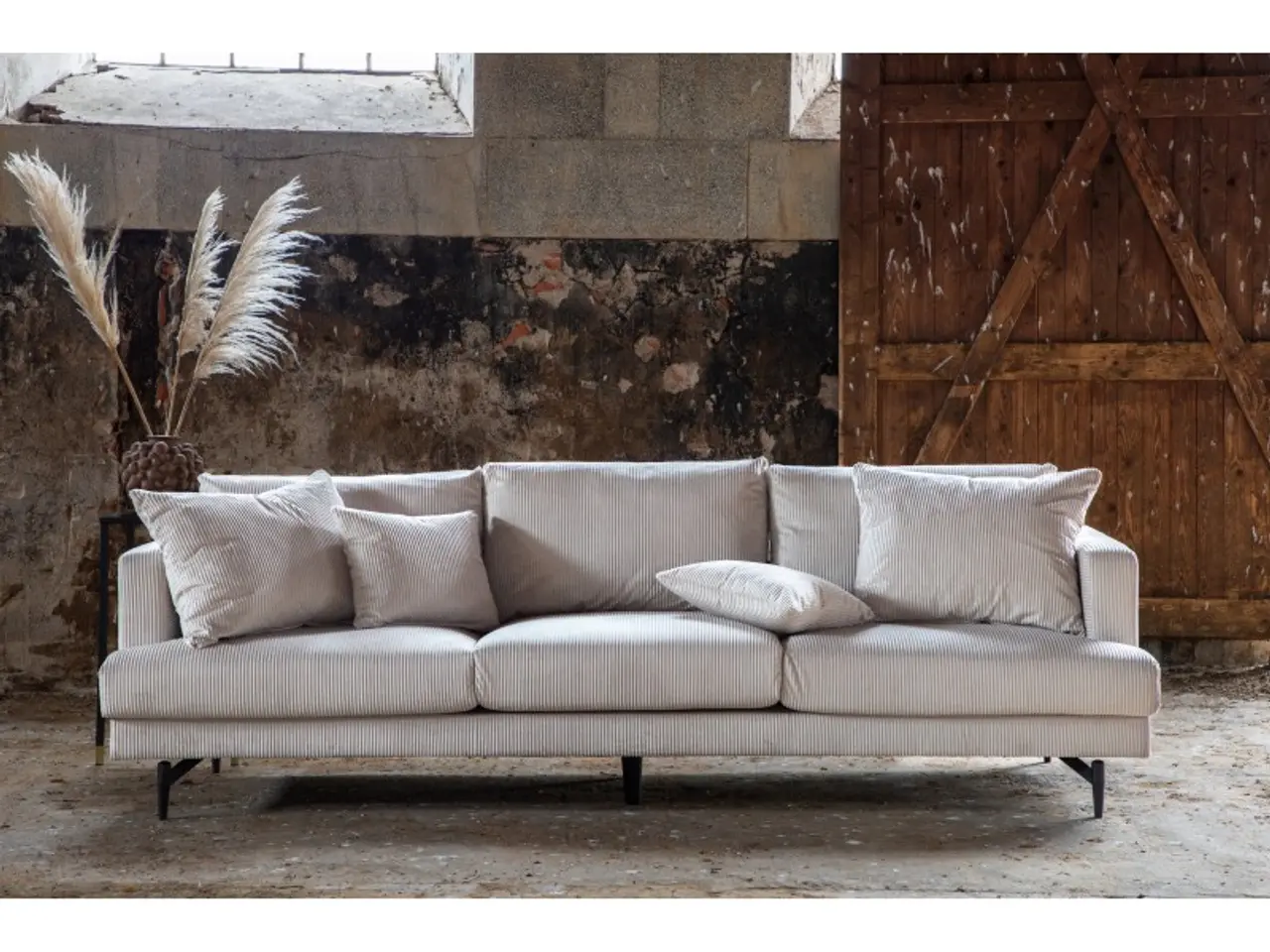 Billede 14 - Sofia 3 personers Sofa  - Beige Fløjl