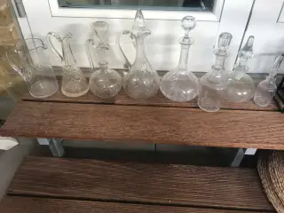 Gammel karaffel karafler glaskander glas kande