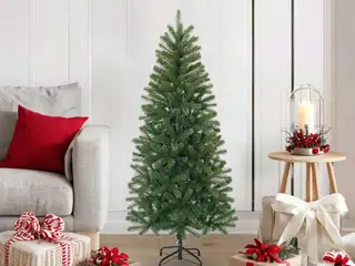 Kunstigt juletræ med stativ - grøn 120 cm (PVC/PE, stål)