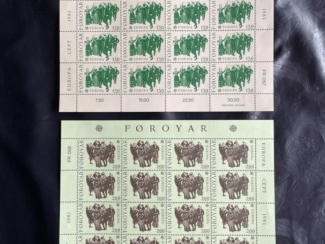 Billede 1 - Færøerne helark afa 57-58 - Postfriske