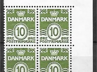 Danmark - L016 - Postfrisk øvre marginalblok