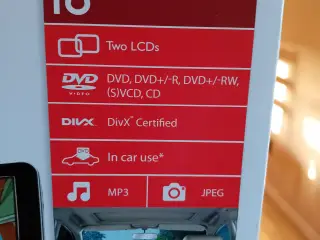 DVD afspiller med 2xskærm