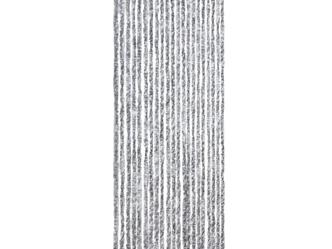 Billede 2 - Insektgardin 90 × 220 cm - hvid/grå chenille