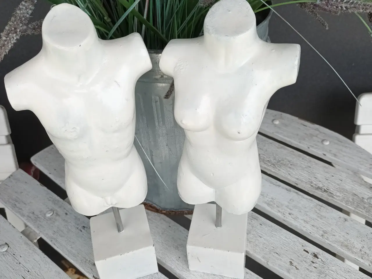 Billede 1 - 2 FLOTTE KERAMIK TORSOER 28 CM
