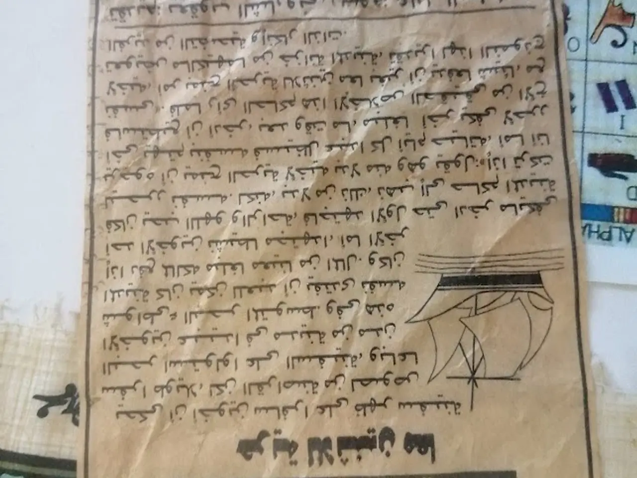Billede 3 - Flot Egyptisk Hieroglyf alfabet i billede form