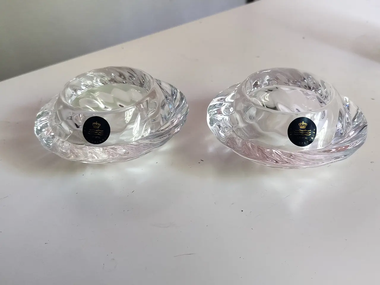 Billede 1 - Royal copenhagen krystal lysestager