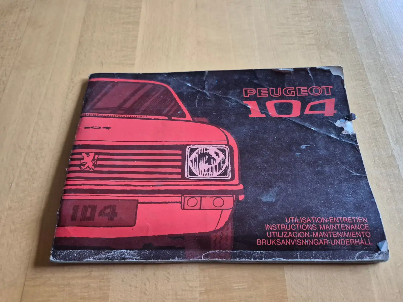 Billede 1 - Instruktionsbog PEUGEOT 104.