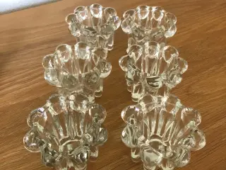 Lysestager i glas - samlet pris