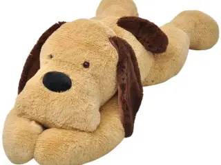 Tøjdyr hund 160 cm plysstof brun
