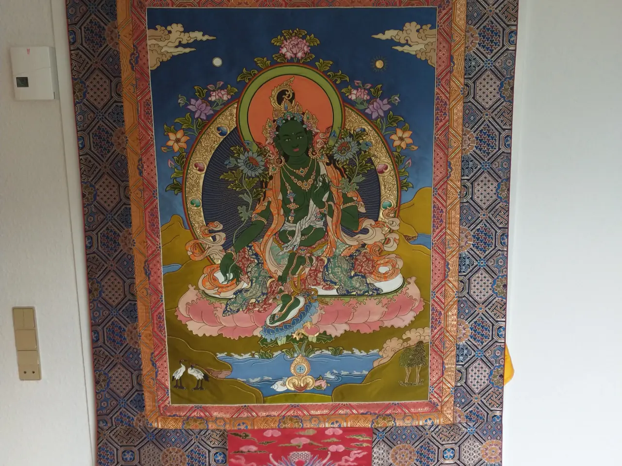 Billede 1 - Tibetansk thangka - Grøn Tara