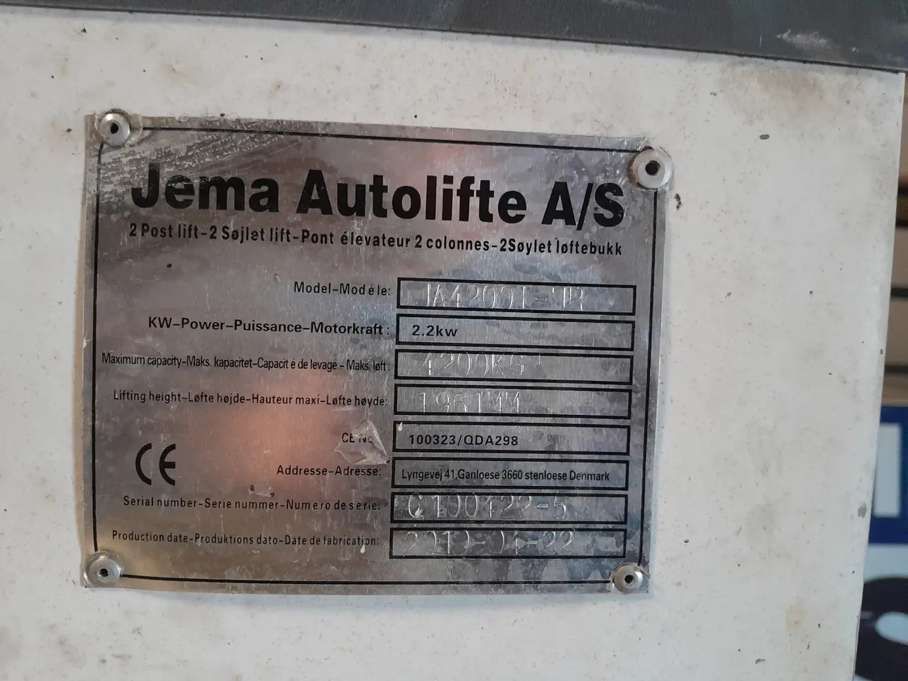 Billede 3 - Jema autolift 4,2T