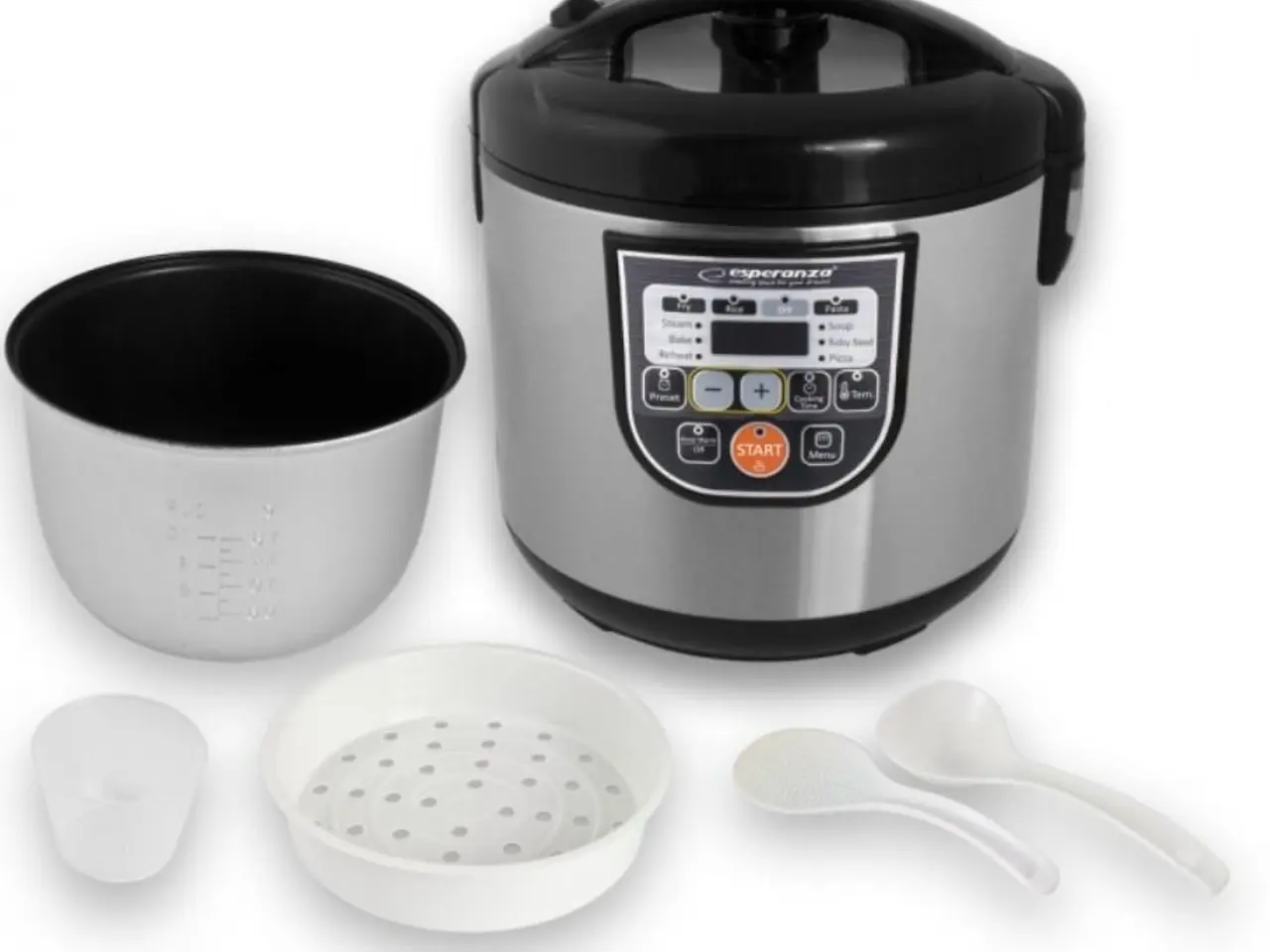 Billede 2 - Multicooker 5 l - Esperanza EKG011, 860 W, sort/rustfrit stål