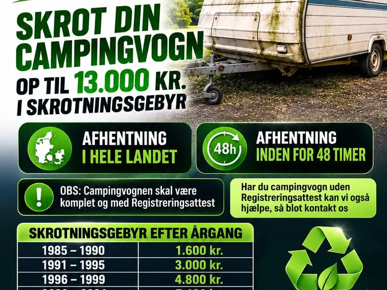 Billede 1 - Skrotning af din Campingvogn 