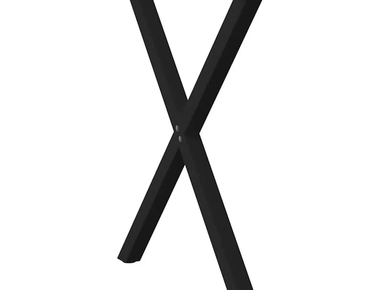 Billede 4 - Spisebordsben i stål - X-form, 2 stk., sort, 70 × (72-73) cm