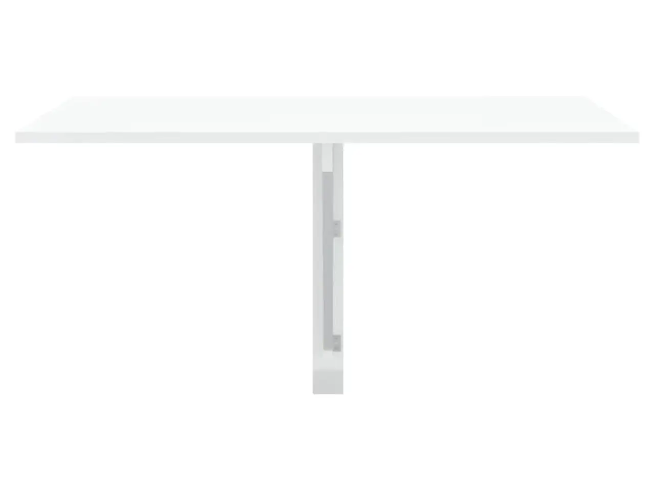 Billede 3 - Væghængt klapbord 100×60×56 cm - konstrueret træ, hvid højglans