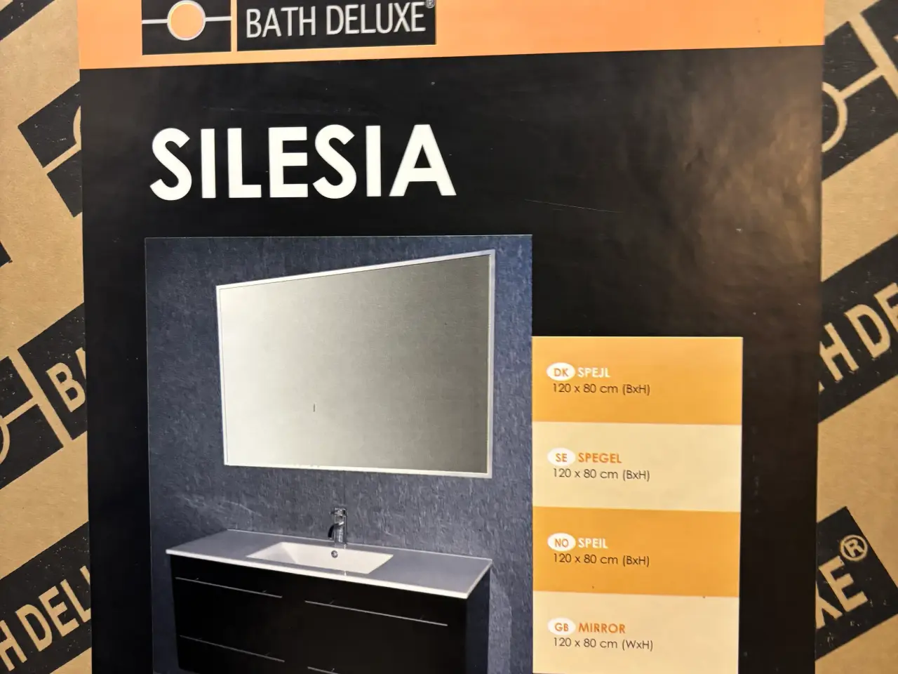 Billede 1 - Spejl på 120 x 80 cm som ikke har været udpakket