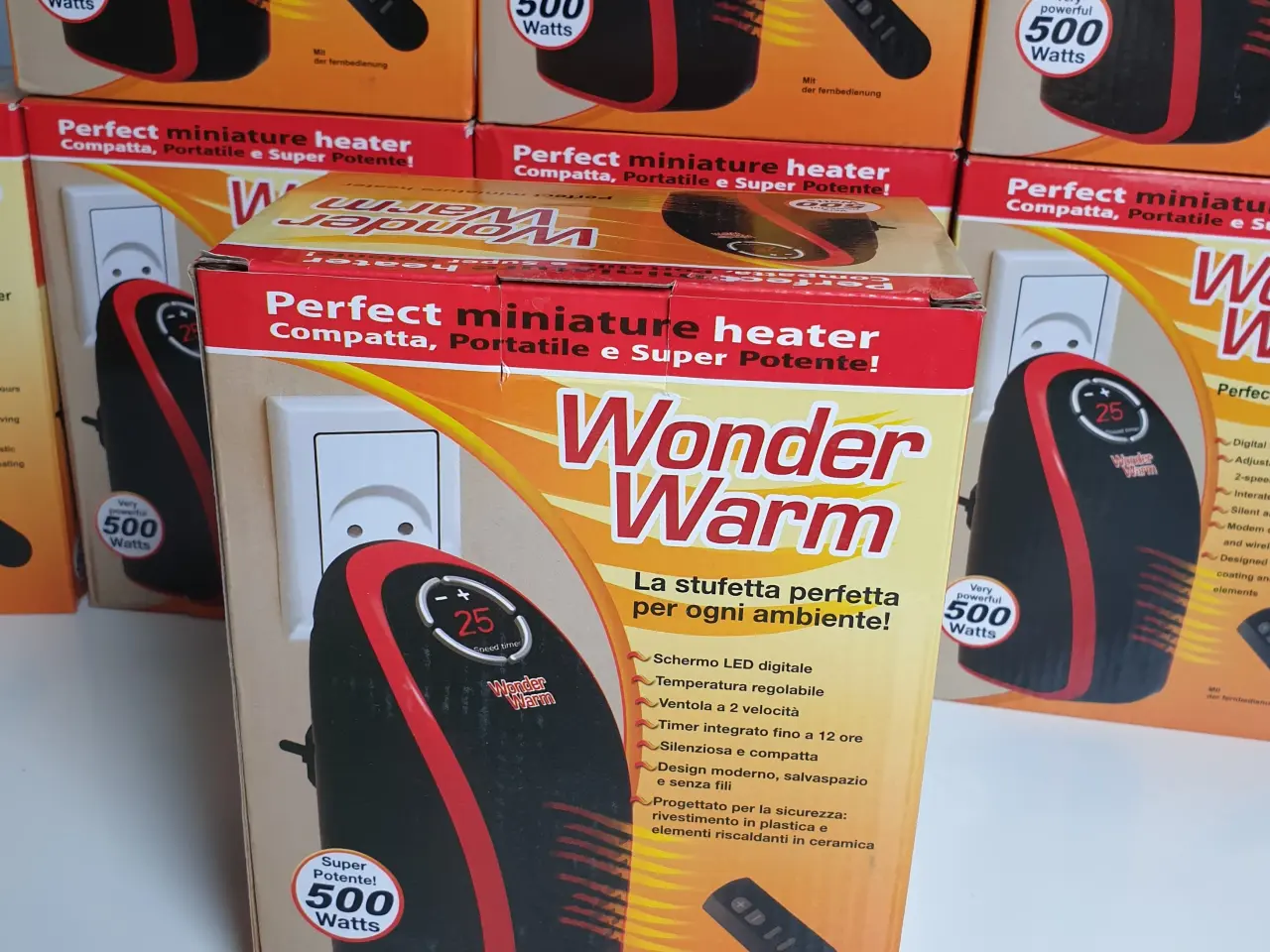 Billede 2 - NY! 500W Varmeblæser + Fjernbetjening + LCD