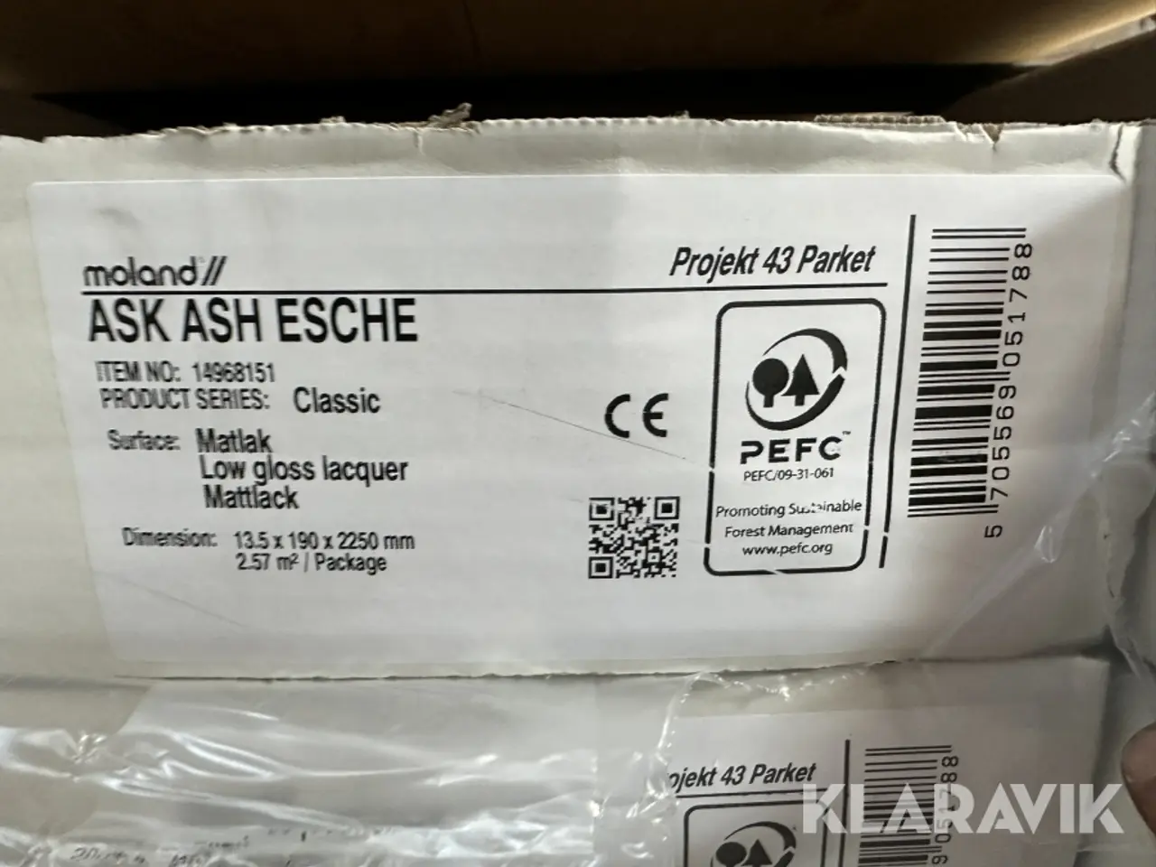 Billede 7 - Gulv Moland Ask Parket Classic Ask UV Matlak 56,54 m²