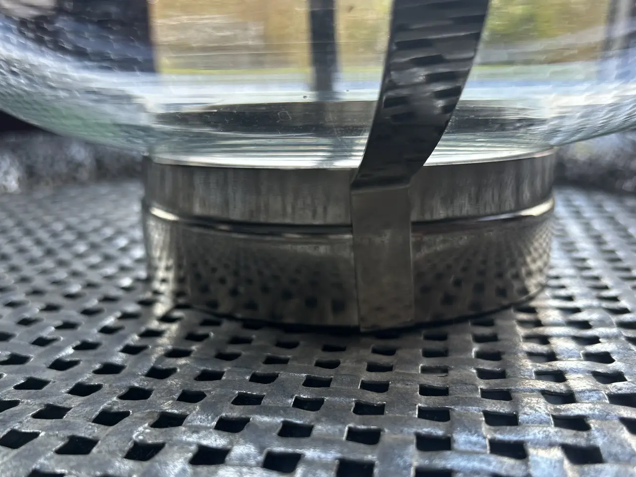 Billede 3 - Oval glaslanterne i okay stand