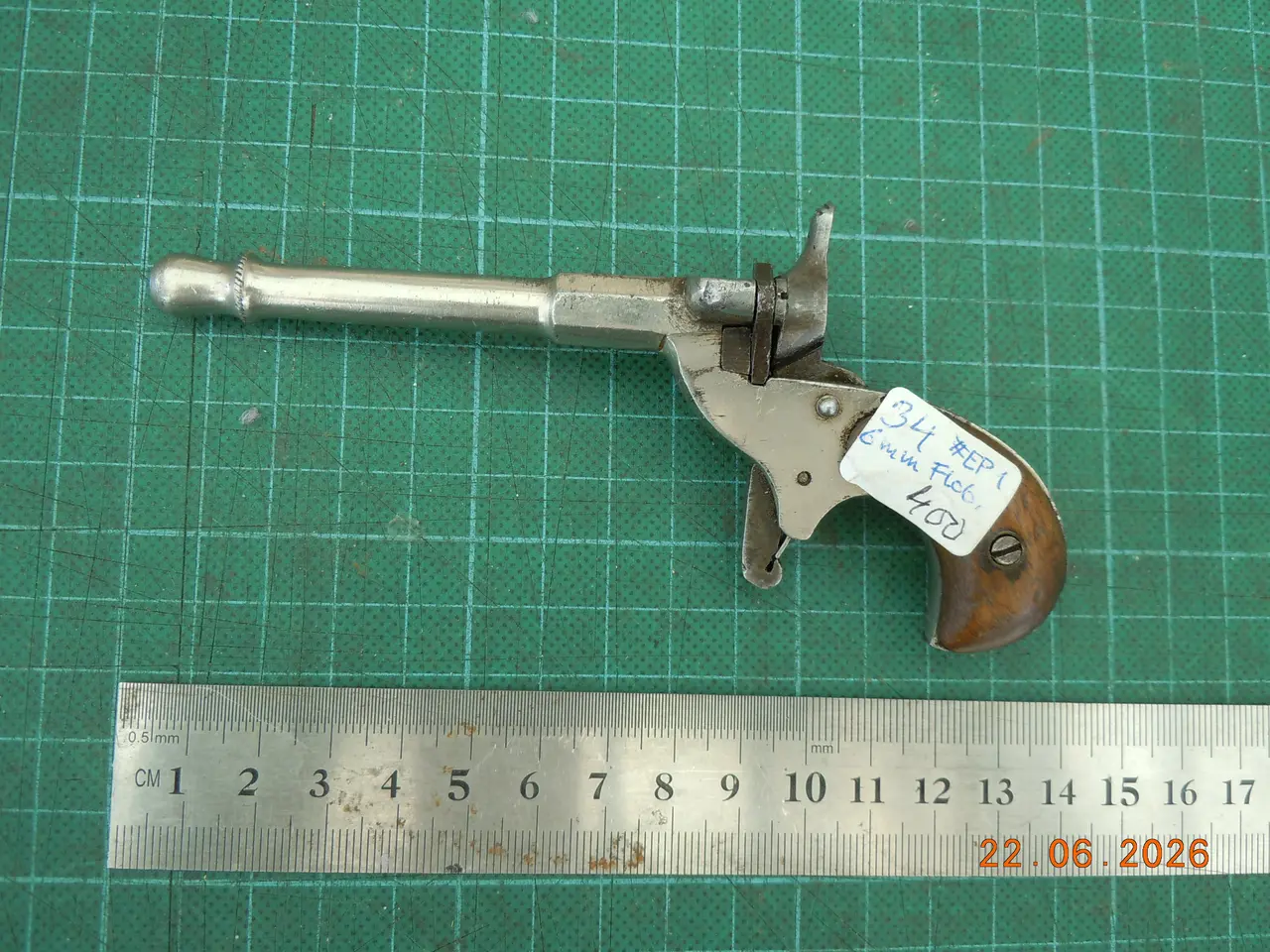 Billede 1 - Flobert 6 mm Pistol Forniklet.