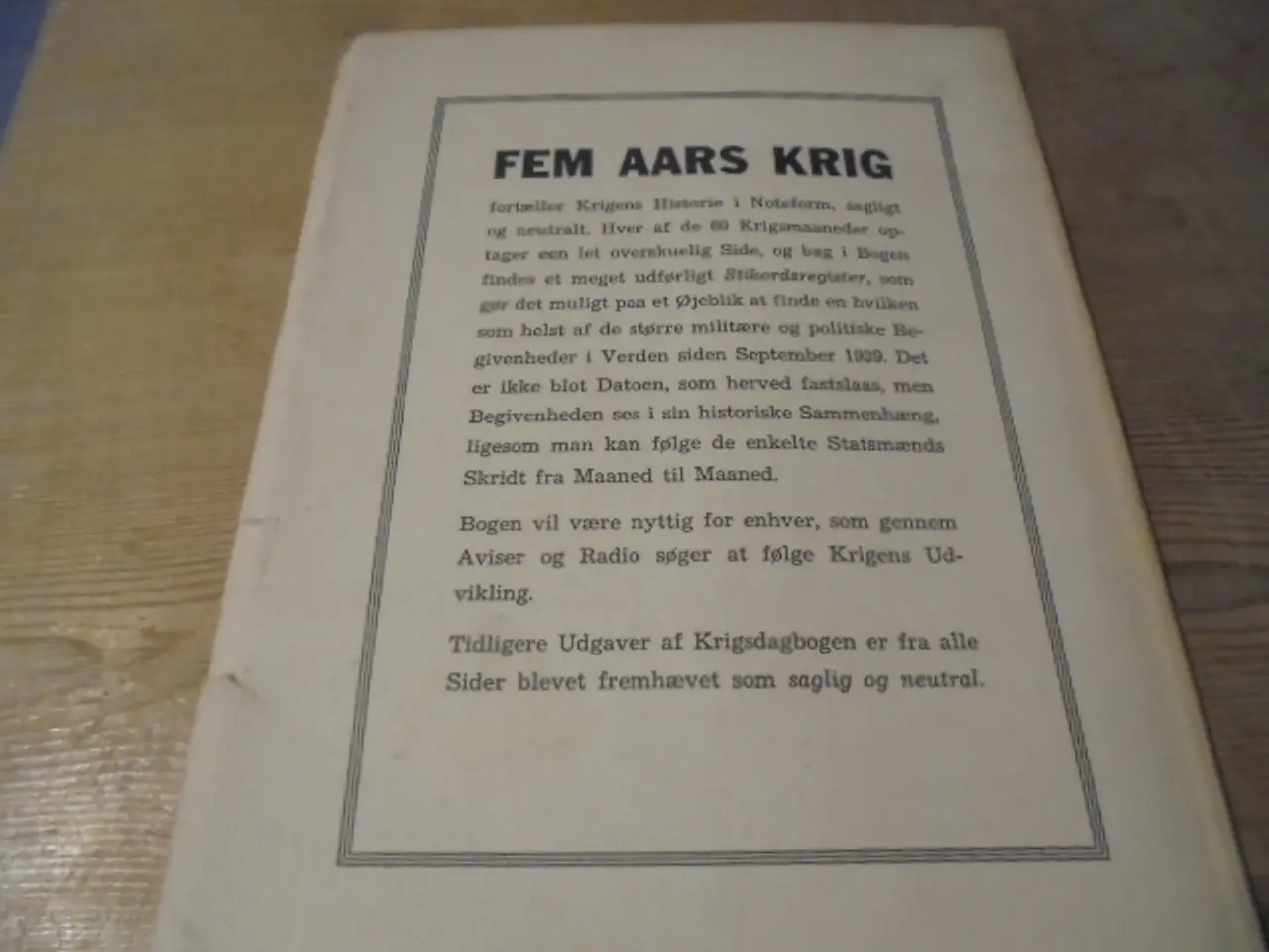 Billede 2 - 5 Aars krig – krigens Dagbog Maaned for Maaned