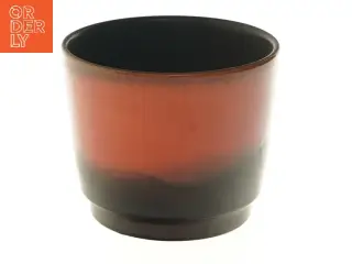 Keramisk vase med brun gradient (str. Ø 14 cm længde 11,5 cm)
