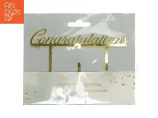 Kagepynt med tekst 'Congratulations' (str. 16x13 cm)