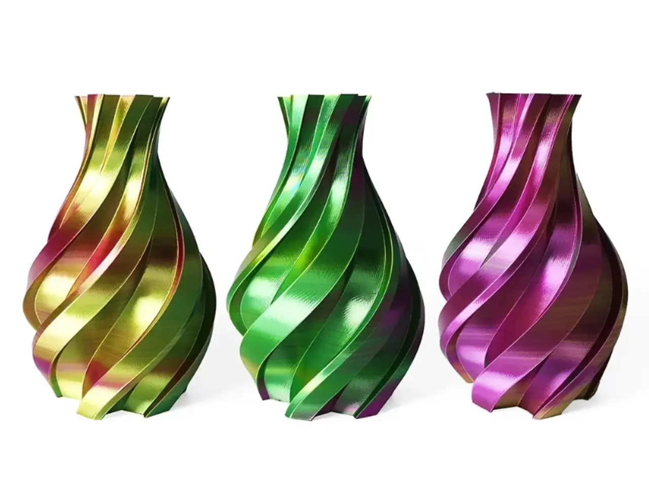 Billede 1 - Gold, Green and Fuchsia - 3DE Premium - Silky PLA - 1.75mm - 1kg
