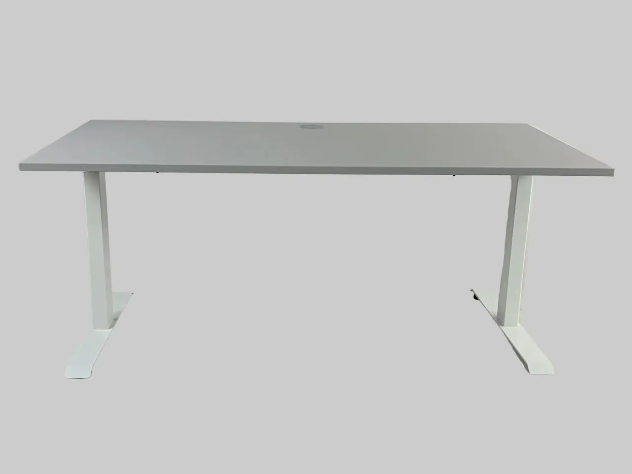 Billede 3 - Hæve/sænkebord – Lysegrå/Hvidt Stel 140x80cm