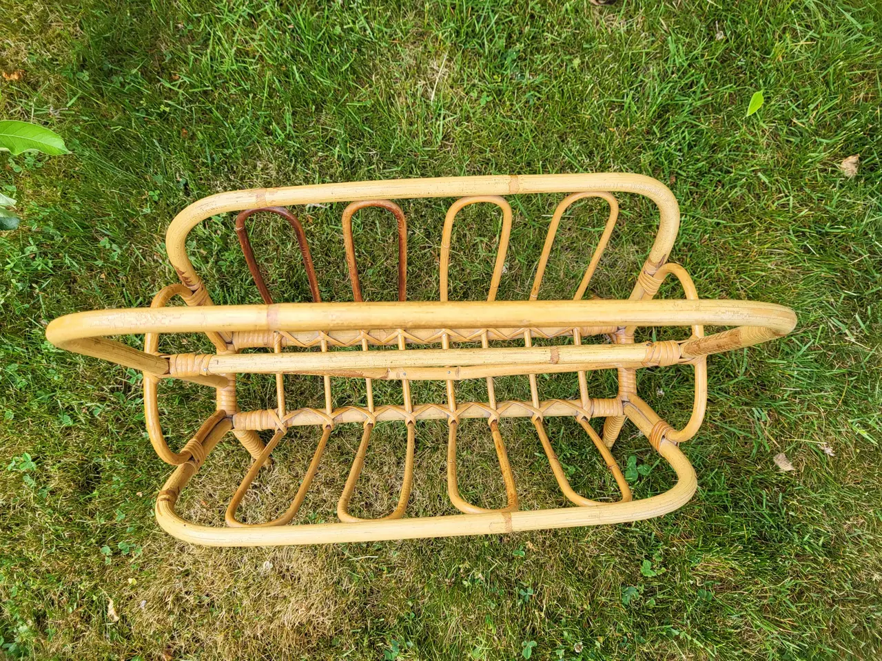 Billede 4 - Flettet retro avisholder i rattan bambus