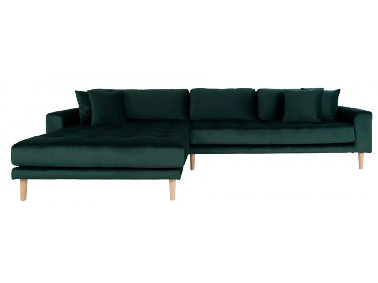Billede 3 - Lido chaiselongsofa i grøn velour venstrevendt