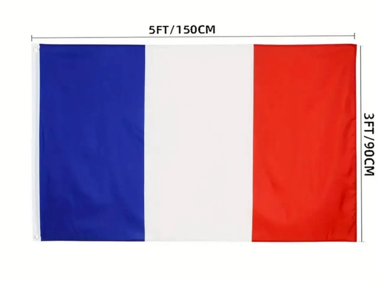 Billede 3 - Fransk flag / Frankrigs flag 60x90 cm