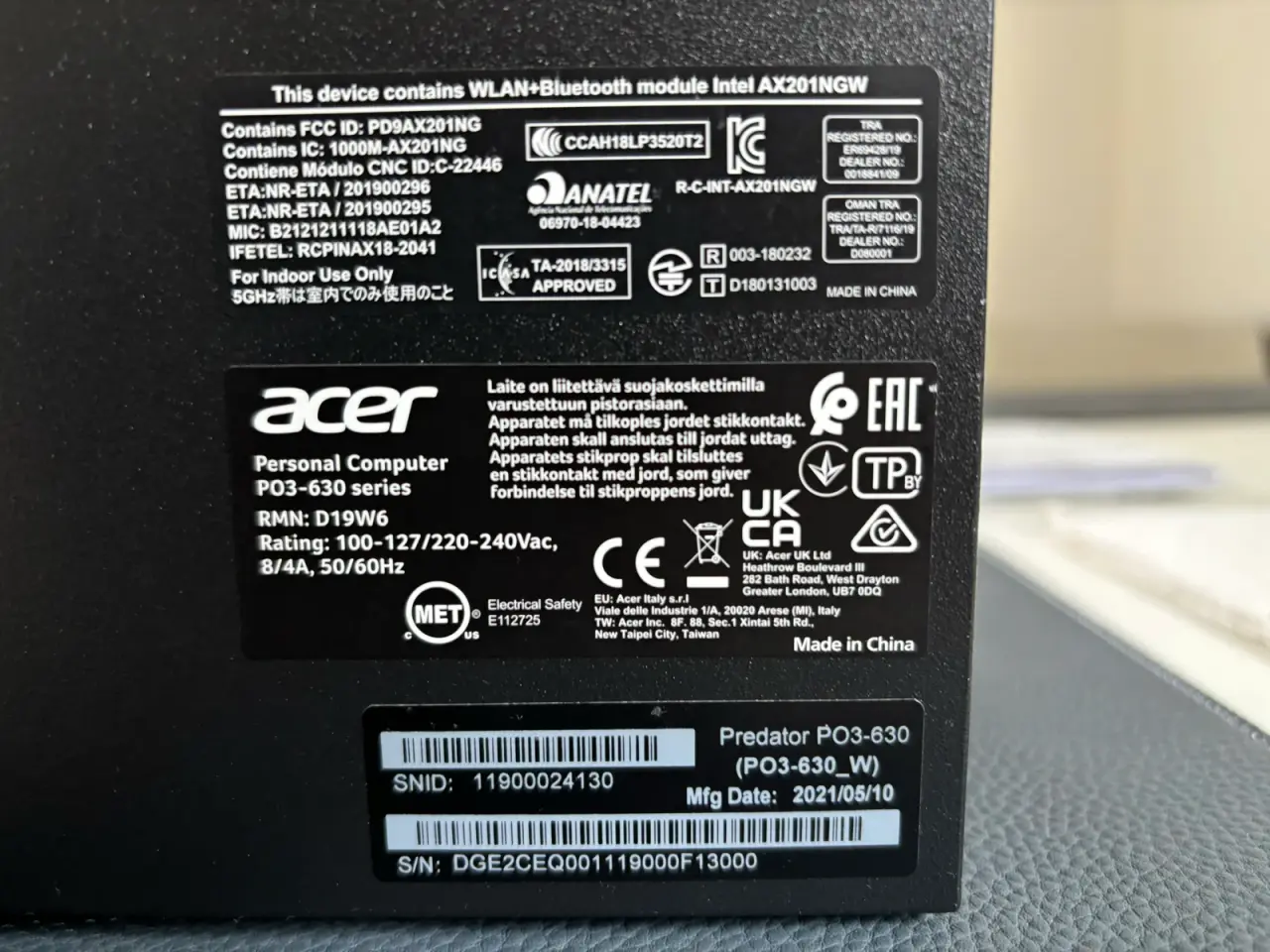 Billede 7 - Acer Predator Orion 3000, P03-630
