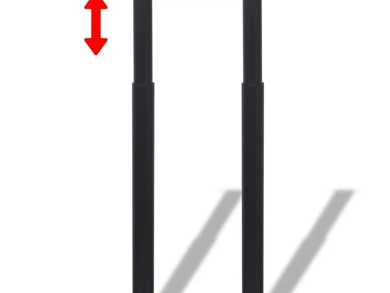 Billede 1 - Teleskopiske bordben - sort, 710-1.100 mm (sæt af 2)