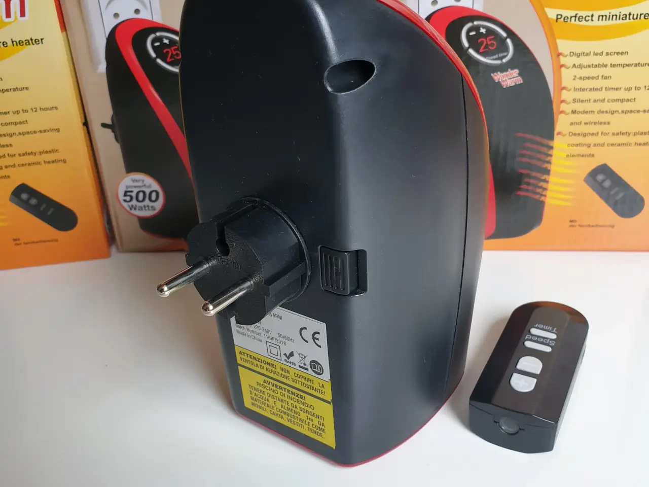 Billede 6 - NY! 500W Varmeblæser + Fjernbetjening + LCD