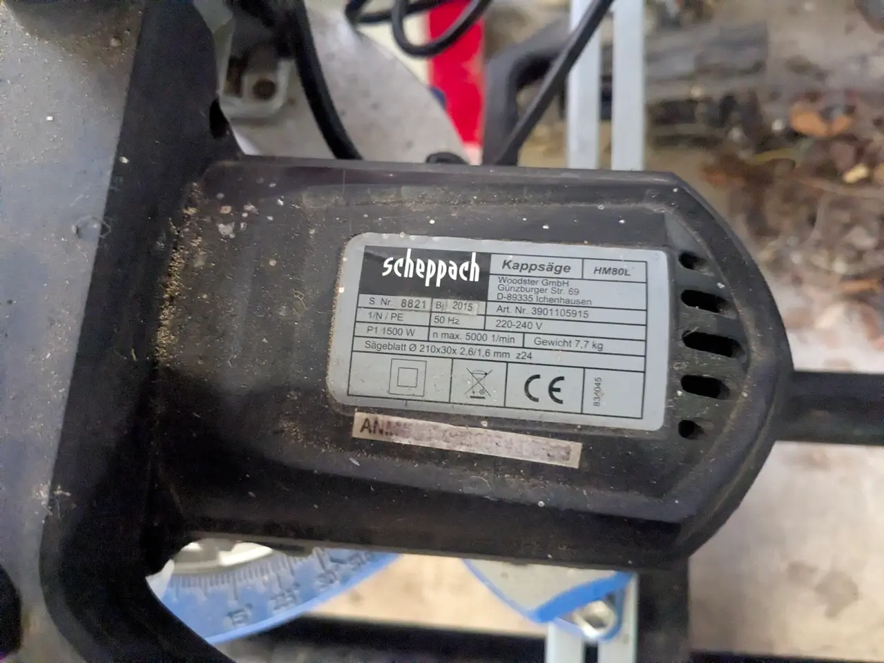 Billede 2 - Scheppach HM80L kap-/geringssav med foldbart stati