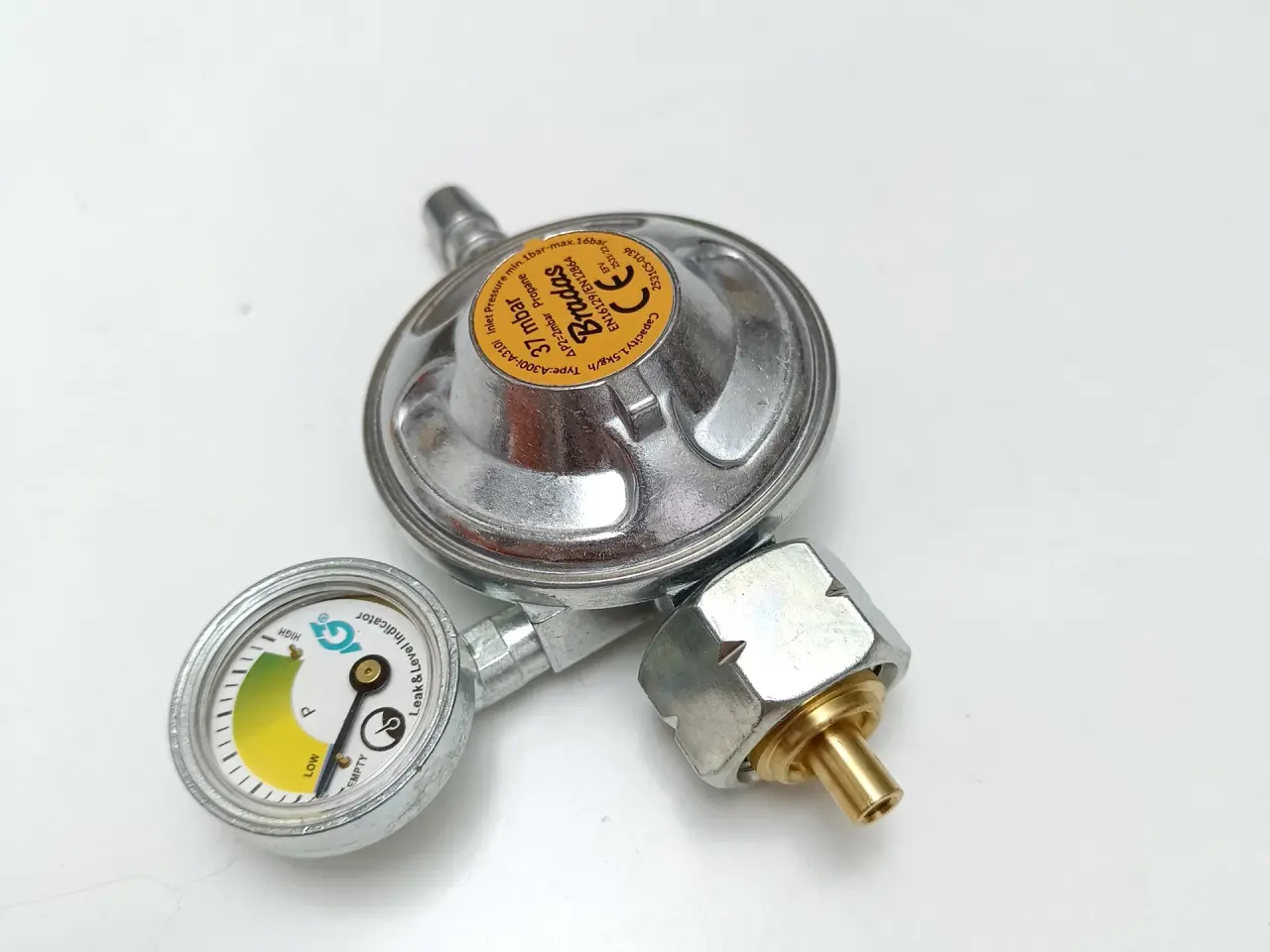 Billede 2 - NY! 37mbar Gasregulator + Manometer + Pakning