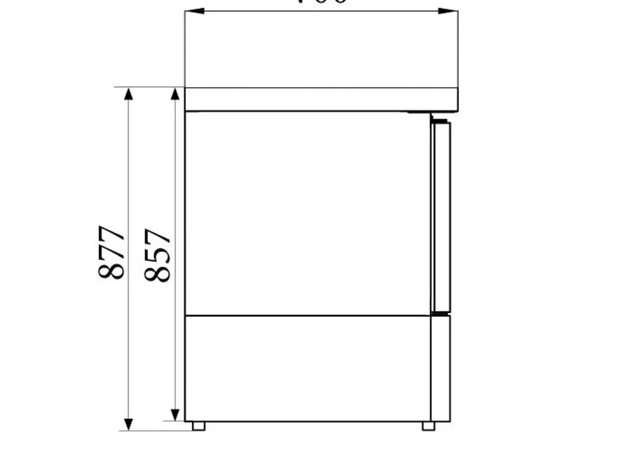Billede 5 - Kølebord mini med 1 dør – B435 x D700 x H870 mm