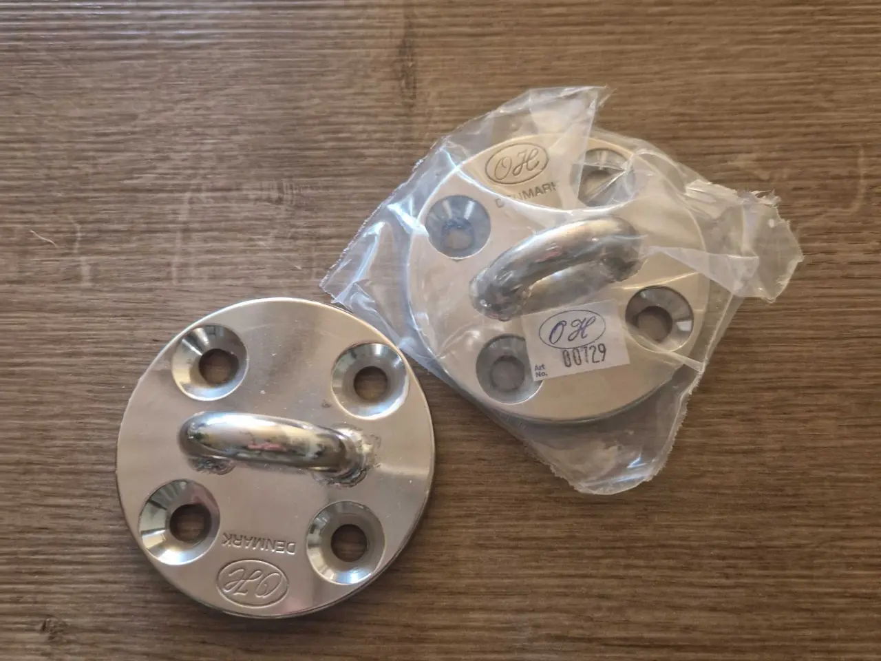 Billede 2 - Plader m/bøjle/pad eyes i rf stål 50, 60og 75 mm 