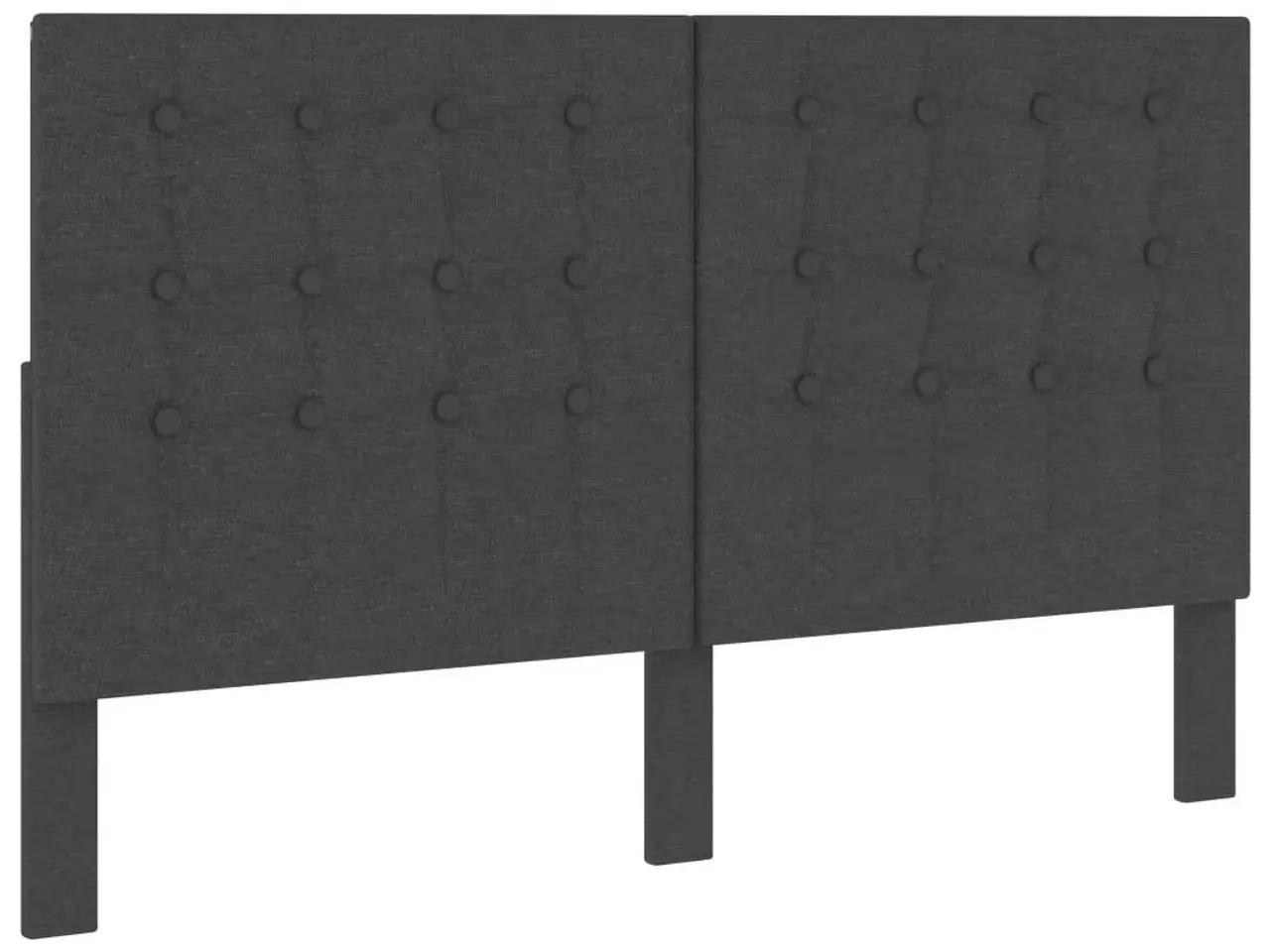 Billede 3 - Sengegavl med mønster 180x200 cm - stof, mørkegrå