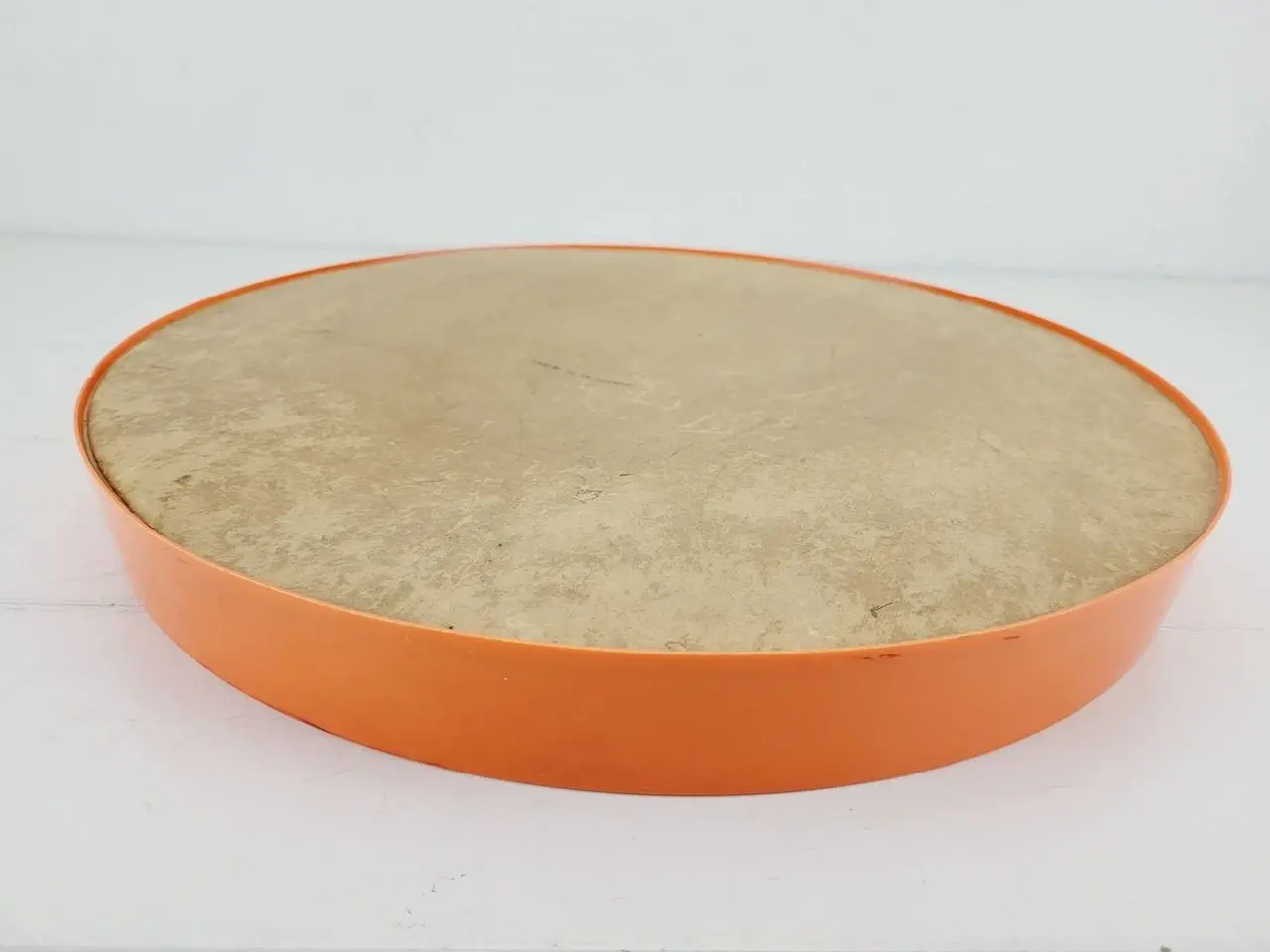 Billede 4 - Rundt retro spejl i orange - Made in Denmark