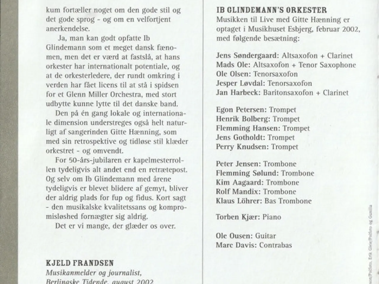 Billede 3 - Ib Glindemann… – 50 Years On Stage – 2CD